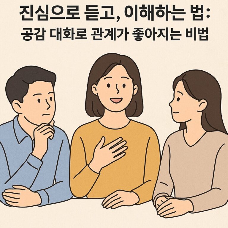 진심으로 듣고 대화하는 법
